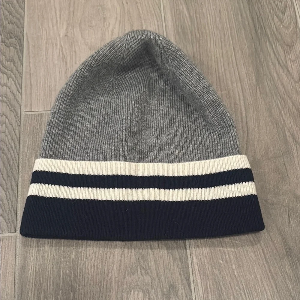 CrewCuts Boys Black Gray and White Beanie Size L/XL
